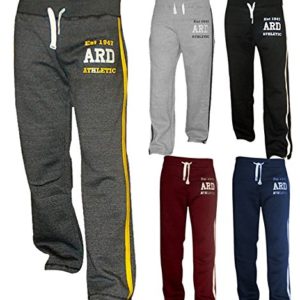 Men's Fleece Joggers Track Suit Bottom Jogging Exercise Fitness Boxing MMA Gym Sweat Fleece Trousers (Charcoal, Medium)