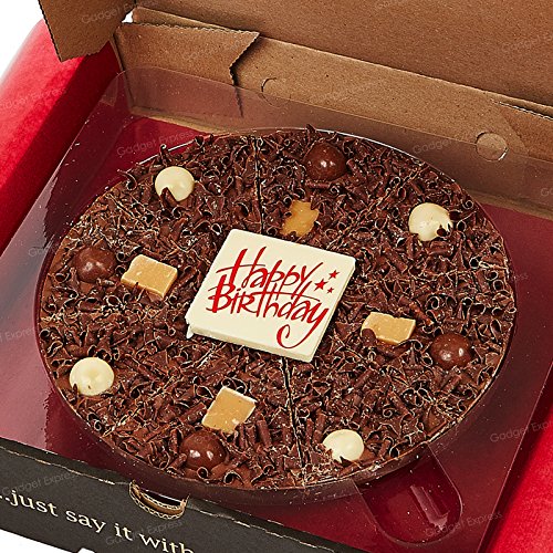 Gourmet-Chocolate-Pizza-Belgian-Chocolate-Pizza-Happy-Birthday-7-0 Gourmet Chocolate Pizza Belgian Chocolate Pizza : Happy Birthday 7" - Image 1