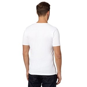 Thomas Nash Mens Pack Of Two White Cotton Crew Neck T-Shirts M - Image 2