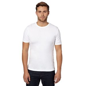 Thomas Nash Mens Pack Of Two White Cotton Crew Neck T-Shirts M