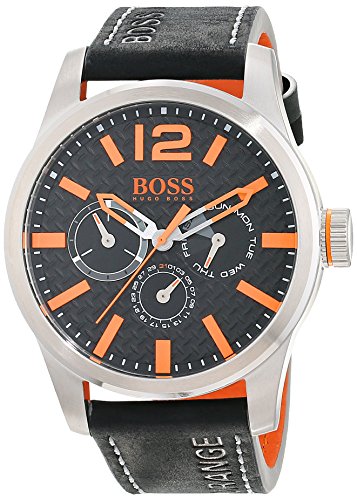 hugo boss watch orange and black